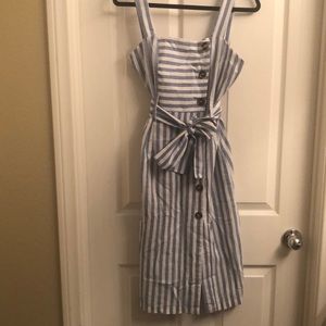 Strip Button Dress #35